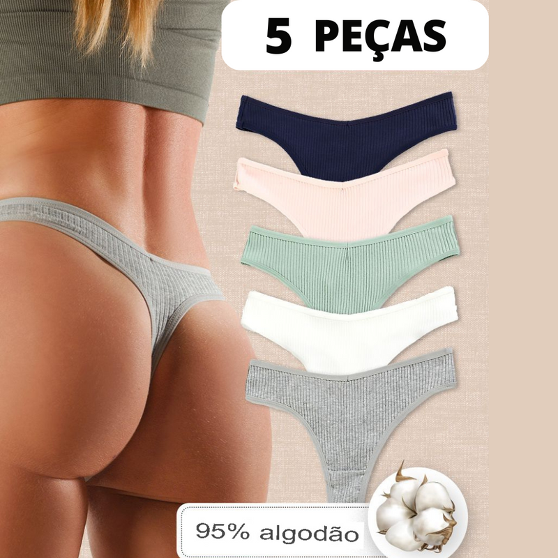 [Compre 3 e Leve+2]– O Kit de Calcinhas G-String e Lingerie que une Conforto e Sensualidade!