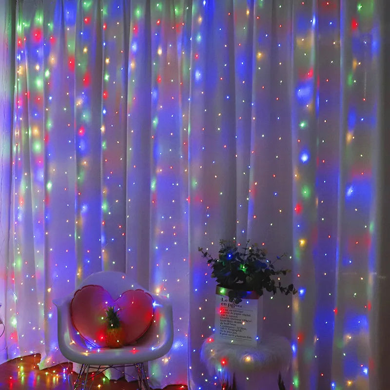 Luzes de Cortina LED – Decoração Natalina e Festiva