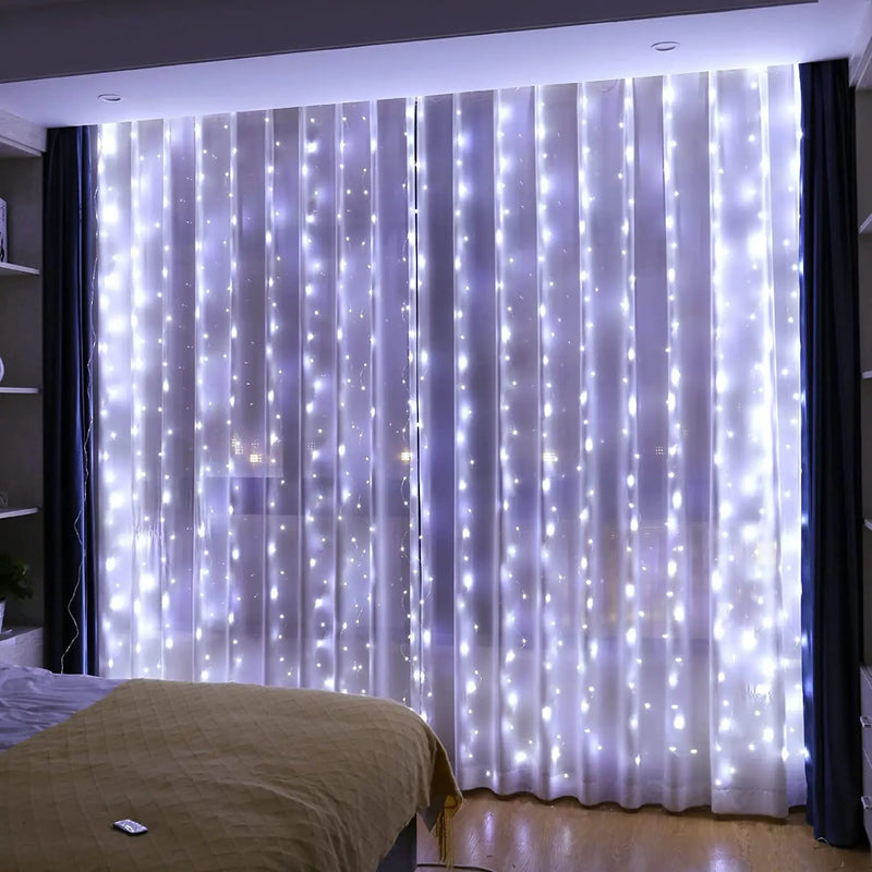 Luzes de Cortina LED – Decoração Natalina e Festiva