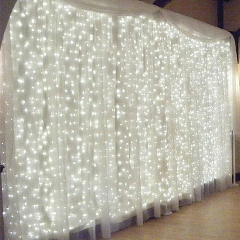 Luzes de Cortina LED – Decoração Natalina e Festiva