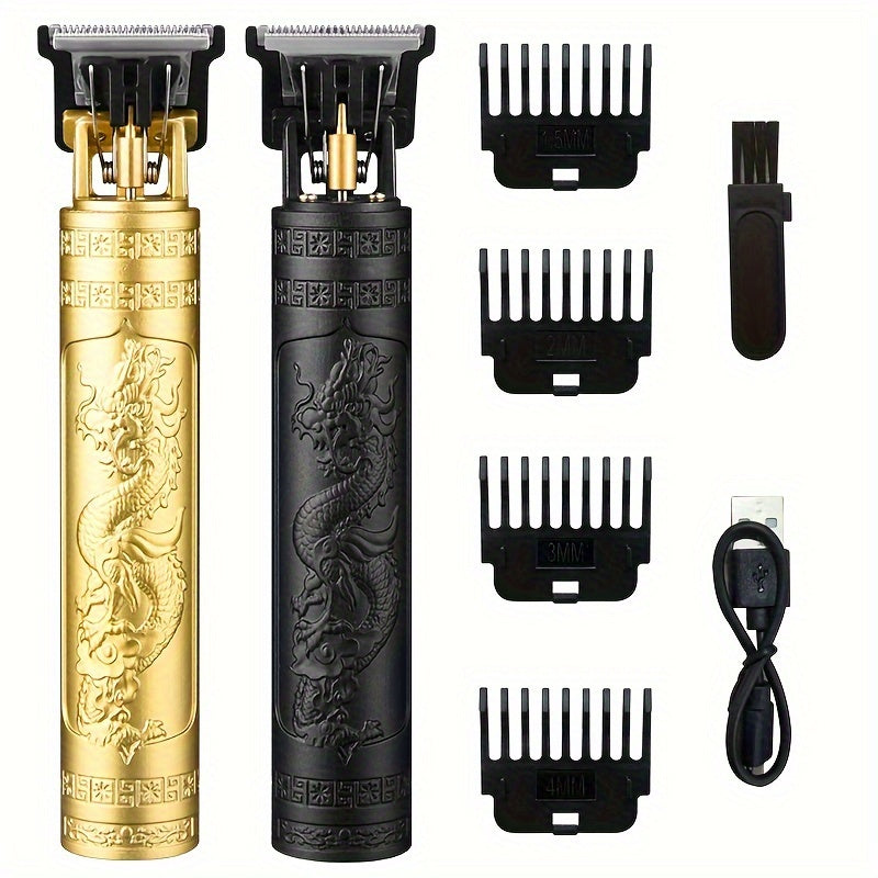 Kit de Corte e Aparador de Barba Profissional – Sem Fio e com Carregamento USB