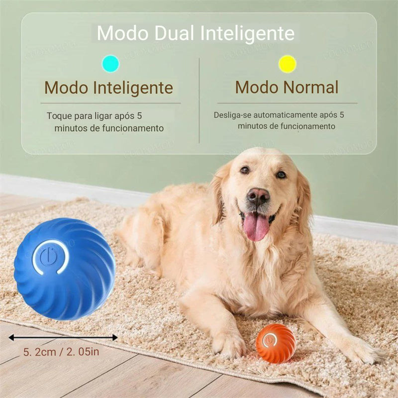 Bola de Brinquedo Inteligente para Pets - Diversão Interativa e Recarga USB