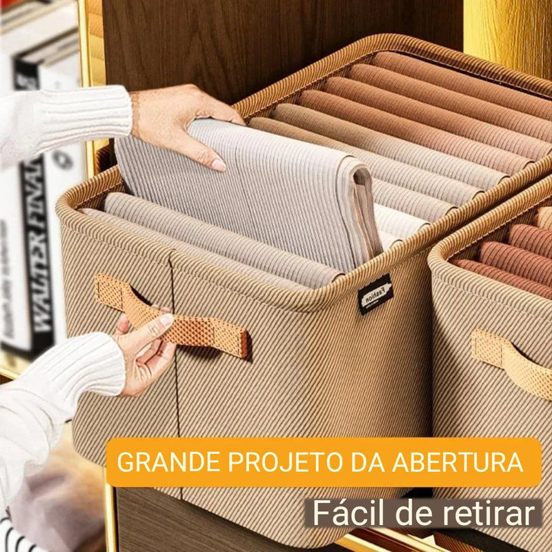 Caixas de Armazenamento de Roupas - 6 Peças com Estrutura de Aço