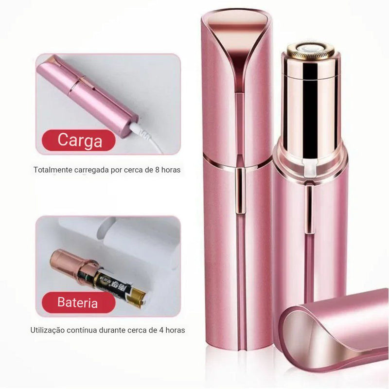 Canetas Depiladoras Facial e Corporal + Cabo USB + Escova