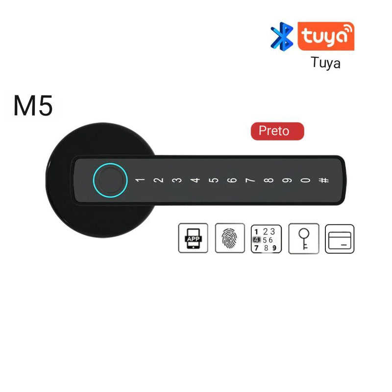 Fechadura Digital RAYKUBE - 5 Modos de Desbloqueio e Controle via App