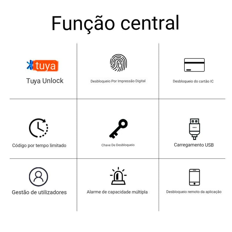 Fechadura Digital RAYKUBE - 5 Modos de Desbloqueio e Controle via App